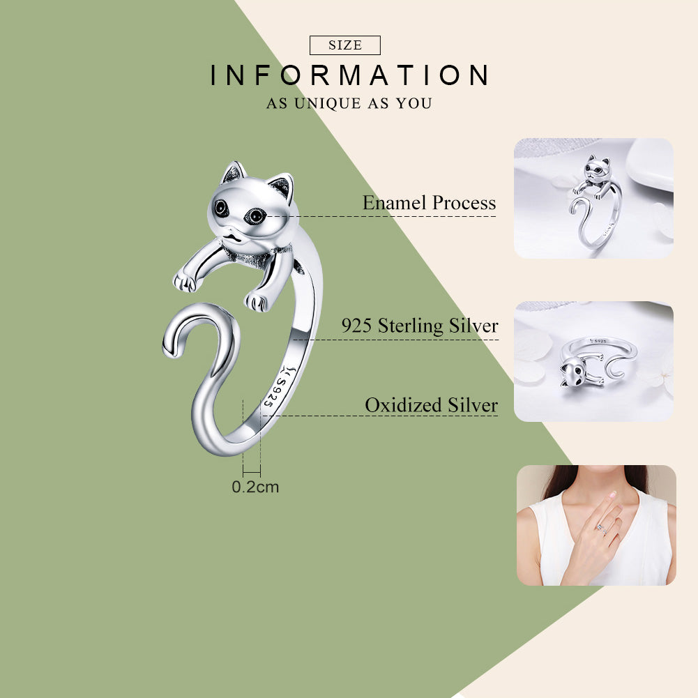 Sterling Silver Cat Ring
